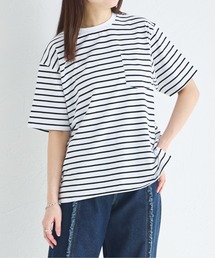 【リンクコーデ】【大人ユニセックス】胸ポケット ビッグシルエット 半袖Tシャツ