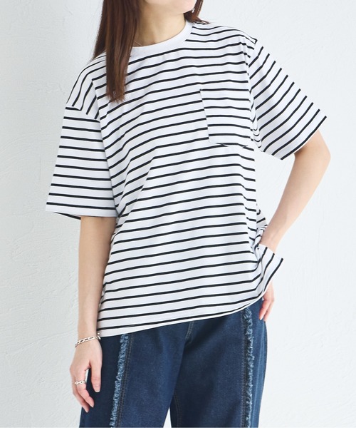 pairmanon(ペアマノン)の「【リンクコーデ】【大人ユニセックス】胸ポケット ビッグシルエット 半袖Tシャツ(Tシャツ/カットソー・レディース・ブラック系その他/ホワイト系その他/ホワイト/ブラウン/ブラック/ライトベージュ/グリーン系その他/グリーン系その他2・S/M/L)」の1枚目の写真