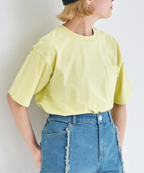 pairmanon(ペアマノン)の「【リンクコーデ】【大人ユニセックス】胸ポケット ビッグシルエット 半袖Tシャツ(Tシャツ/カットソー・レディース・ブラック系その他/ホワイト系その他/ホワイト/ブラウン/ブラック/ライトベージュ/グリーン系その他/グリーン系その他2・S/M/L)」の7枚目の写真