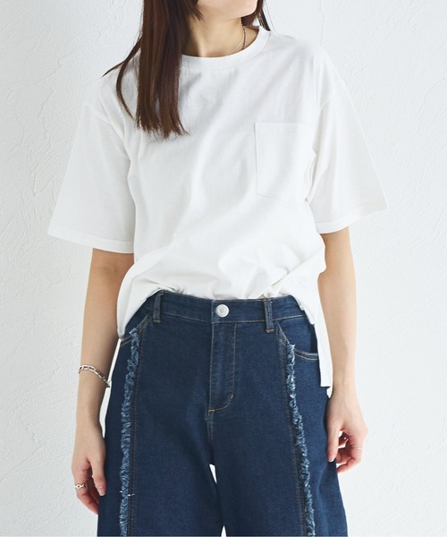 pairmanon(ペアマノン)の「【リンクコーデ】【大人ユニセックス】胸ポケット ビッグシルエット 半袖Tシャツ(Tシャツ/カットソー・レディース・ブラック系その他/ホワイト系その他/ホワイト/ブラウン/ブラック/ライトベージュ/グリーン系その他/グリーン系その他2・S/M/L)」の9枚目の写真