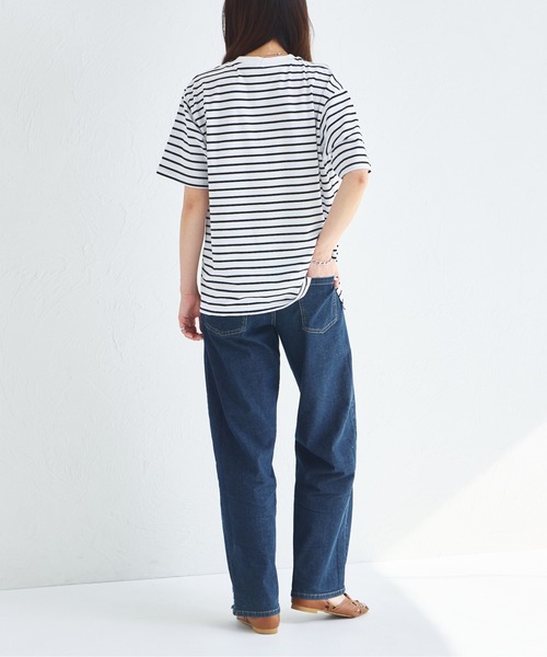 pairmanon(ペアマノン)の「【リンクコーデ】【大人ユニセックス】胸ポケット ビッグシルエット 半袖Tシャツ(Tシャツ/カットソー・レディース・ブラック系その他/ホワイト系その他/ホワイト/ブラウン/ブラック/ライトベージュ/グリーン系その他/グリーン系その他2・S/M/L)」の15枚目の写真