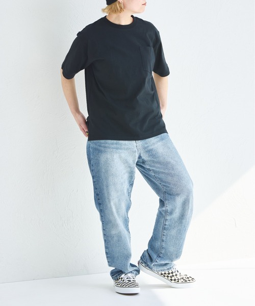 pairmanon(ペアマノン)の「【リンクコーデ】【大人ユニセックス】胸ポケット ビッグシルエット 半袖Tシャツ(Tシャツ/カットソー・レディース・ブラック系その他/ホワイト系その他/ホワイト/ブラウン/ブラック/ライトベージュ/グリーン系その他/グリーン系その他2・S/M/L)」の18枚目の写真