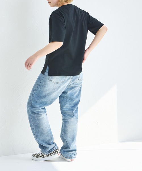 pairmanon(ペアマノン)の「【リンクコーデ】【大人ユニセックス】胸ポケット ビッグシルエット 半袖Tシャツ(Tシャツ/カットソー・レディース・ブラック系その他/ホワイト系その他/ホワイト/ブラウン/ブラック/ライトベージュ/グリーン系その他/グリーン系その他2・S/M/L)」の19枚目の写真