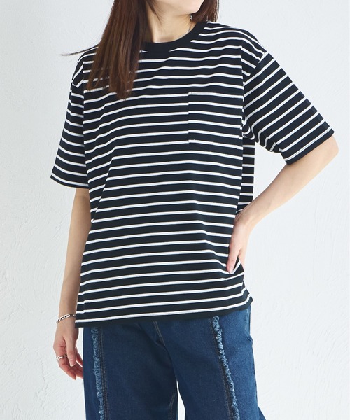 pairmanon(ペアマノン)の「【リンクコーデ】【大人ユニセックス】胸ポケット ビッグシルエット 半袖Tシャツ(Tシャツ/カットソー・レディース・ブラック系その他/ホワイト系その他/ホワイト/ブラウン/ブラック/ライトベージュ/グリーン系その他/グリーン系その他2・S/M/L)」の20枚目の写真