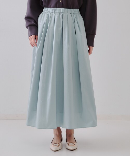 OPAQUE.CLIP（オペークドットクリップ）の「イージータックギャザースカート【洗濯機洗い可】（スカート・レディース・ブラック/サックスブルー・42/40/38）」の11枚目の写真