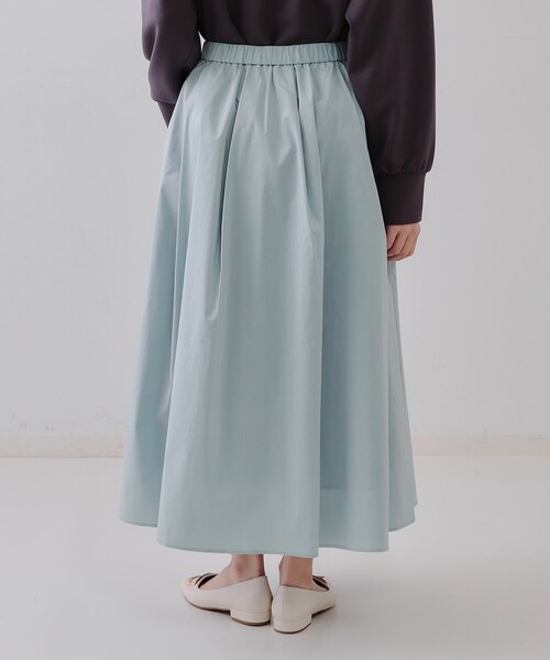 OPAQUE.CLIP（オペークドットクリップ）の「イージータックギャザースカート【洗濯機洗い可】（スカート・レディース・ブラック/サックスブルー・42/40/38）」の13枚目の写真