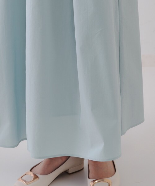 OPAQUE.CLIP（オペークドットクリップ）の「イージータックギャザースカート【洗濯機洗い可】（スカート・レディース・ブラック/サックスブルー・42/40/38）」の16枚目の写真