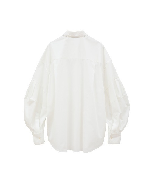 CLANE VOLUME SELEEVE STAND NECK SHIRT