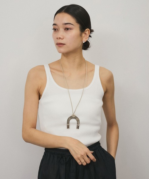 SALON adam et rope'（サロン アダム エ ロペ）の「プリマベールファームリーリブタンクトップ / UVケア・洗える（タンクトップ・レディース・ブラック/レッド系その他/オフホワイト/パープル・FREE）」の15枚目の写真