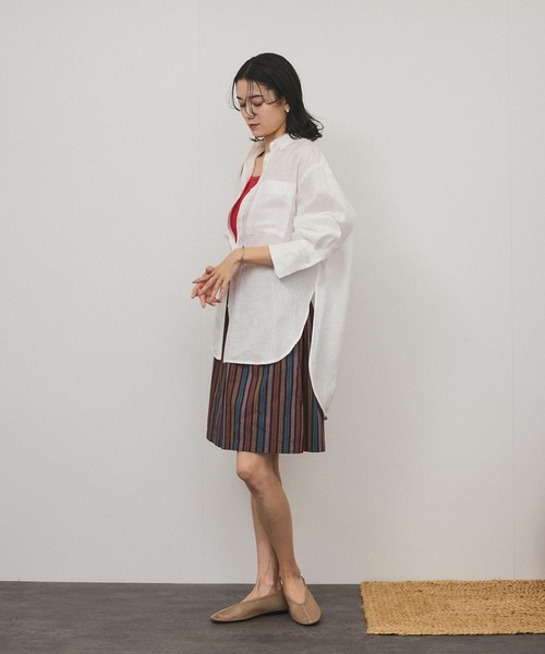 SALON adam et rope'（サロン アダム エ ロペ）の「プリマベールファームリーリブタンクトップ / UVケア・洗える（タンクトップ・レディース・ブラック/レッド系その他/オフホワイト/パープル・FREE）」の17枚目の写真