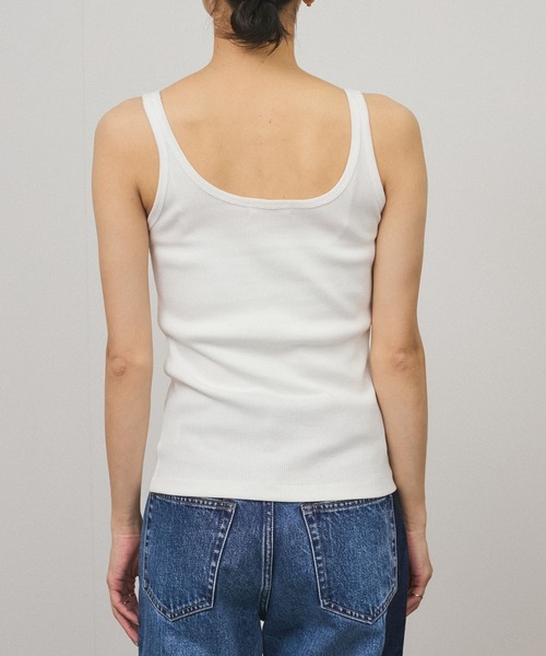 SALON adam et rope'（サロン アダム エ ロペ）の「プリマベールファームリーリブタンクトップ / UVケア・洗える（タンクトップ・レディース・ブラック/レッド系その他/オフホワイト/パープル・FREE）」の22枚目の写真