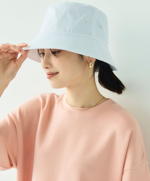 CROSS FUNCTION（クロスファンクション）の「《UV99％以上カット》エブ楽 遮光バケットハット【CF/クロスファンクション】（ハット・レディース・オフホワイト/ブラック/ベージュ・58cm）」の14枚目の写真