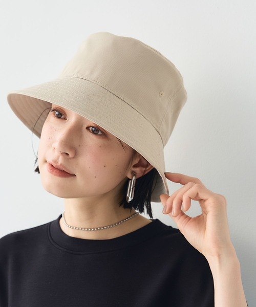 CROSS FUNCTION（クロスファンクション）の「《UV99％以上カット》エブ楽 遮光バケットハット【CF/クロスファンクション】（ハット・レディース・オフホワイト/ブラック/ベージュ・58cm）」の4枚目の写真