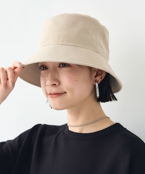 CROSS FUNCTION（クロスファンクション）の「《UV99％以上カット》エブ楽 遮光バケットハット【CF/クロスファンクション】（ハット・レディース・オフホワイト/ブラック/ベージュ・58cm）」の5枚目の写真