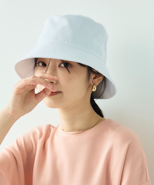 CROSS FUNCTION（クロスファンクション）の「《UV99％以上カット》エブ楽 遮光バケットハット【CF/クロスファンクション】（ハット・レディース・オフホワイト/ブラック/ベージュ・58cm）」の12枚目の写真