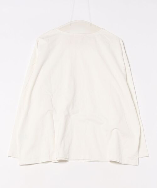 BARNDOOR(バーンドア)の「(BD)【BARNDOOR】猫 プリント 胸ポケット付き 長袖 Tシャツ(Tシャツ/カットソー・レディース・ブラック/オフホワイト/カーキ・FREE)」の4枚目の写真
