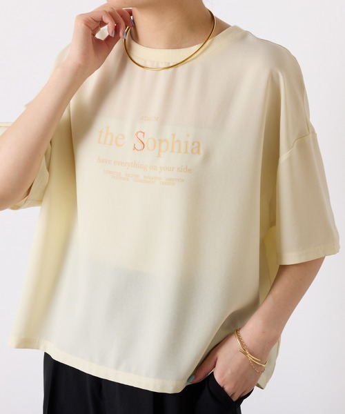 セール】刺繍ロゴジョーゼットプルオーバー（Tシャツ/カットソー