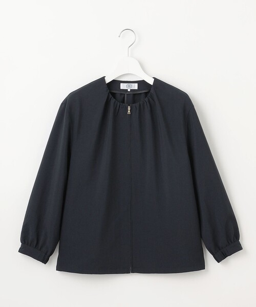 J.PRESS(ジェイプレス)の「【洗える・接触冷感・防シワ・吸水速乾】BREEZE COOL ノーカラー ブルゾン(ブルゾン・レディース・ホワイト系/ネイビー系/ベージュ系/カーキ系・T13/T15)」の14枚目の写真
