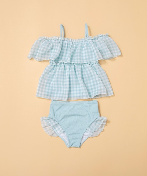 BRANSHES(ブランシェス)の「【水着/SWIM/セパレート】シャーベットシフォンタンキニ(水着・キッズ・ブラック/ピンク/ブルー・120cm/110cm/100cm/90cm/150cm/140cm/130cm/140/150)」の2枚目の写真