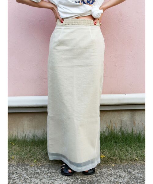 Ungrid（アングリッド）の「シアーコンビアイラインスカート（スカート・レディース・ベージュ/チャコールグレー・FREE）」の13枚目の写真