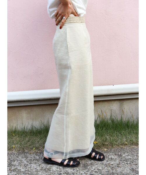 Ungrid（アングリッド）の「シアーコンビアイラインスカート（スカート・レディース・ベージュ/チャコールグレー・FREE）」の14枚目の写真