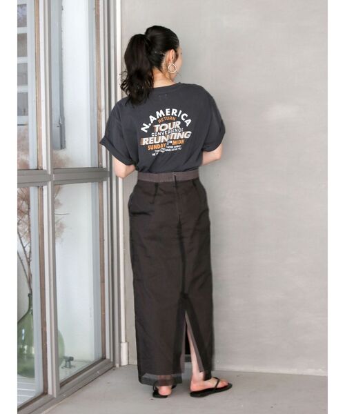 Ungrid（アングリッド）の「シアーコンビアイラインスカート（スカート・レディース・ベージュ/チャコールグレー・FREE）」の19枚目の写真