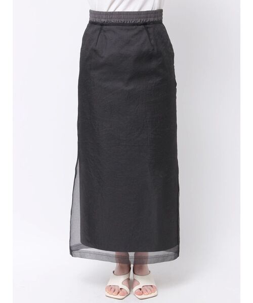 Ungrid（アングリッド）の「シアーコンビアイラインスカート（スカート・レディース・ベージュ/チャコールグレー・FREE）」の20枚目の写真