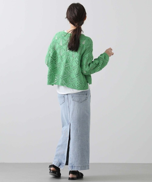 Gready Brilliant（グレディブリリアン）の「バックスリットＡラインタイト（スカート・レディース・ブルー系/オフホワイト・36/38）」の13枚目の写真