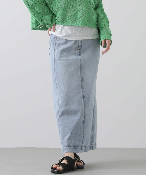 Gready Brilliant（グレディブリリアン）の「バックスリットＡラインタイト（スカート・レディース・ブルー系/オフホワイト・36/38）」の15枚目の写真