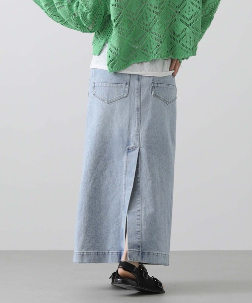 Gready Brilliant（グレディブリリアン）の「バックスリットＡラインタイト（スカート・レディース・ブルー系/オフホワイト・36/38）」の17枚目の写真