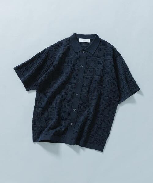 URBAN RESEARCH ROSSO MEN(アーバンリサーチロッソメン)の「『WEB限定』Laceリラックス半袖シャツ(シャツ/ブラウス・メンズ・ブラウン/ネイビー/ブラック・LARGE/MEDIUM)」の3枚目の写真