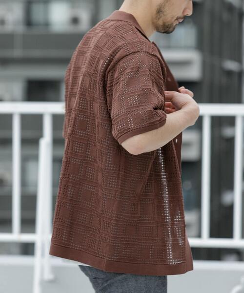 URBAN RESEARCH ROSSO MEN(アーバンリサーチロッソメン)の「『WEB限定』Laceリラックス半袖シャツ(シャツ/ブラウス・メンズ・ブラウン/ネイビー/ブラック・LARGE/MEDIUM)」の15枚目の写真