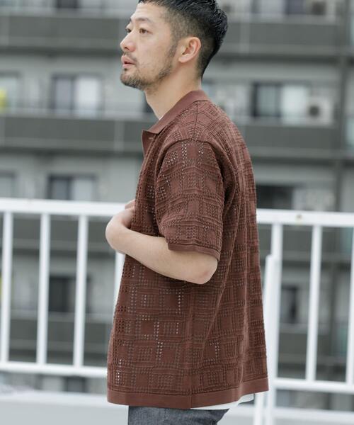 URBAN RESEARCH ROSSO MEN(アーバンリサーチロッソメン)の「『WEB限定』Laceリラックス半袖シャツ(シャツ/ブラウス・メンズ・ブラウン/ネイビー/ブラック・LARGE/MEDIUM)」の17枚目の写真