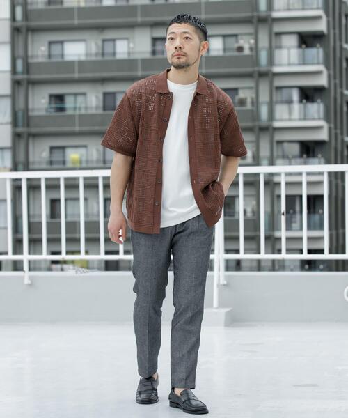 URBAN RESEARCH ROSSO MEN(アーバンリサーチロッソメン)の「『WEB限定』Laceリラックス半袖シャツ(シャツ/ブラウス・メンズ・ブラウン/ネイビー/ブラック・LARGE/MEDIUM)」の18枚目の写真