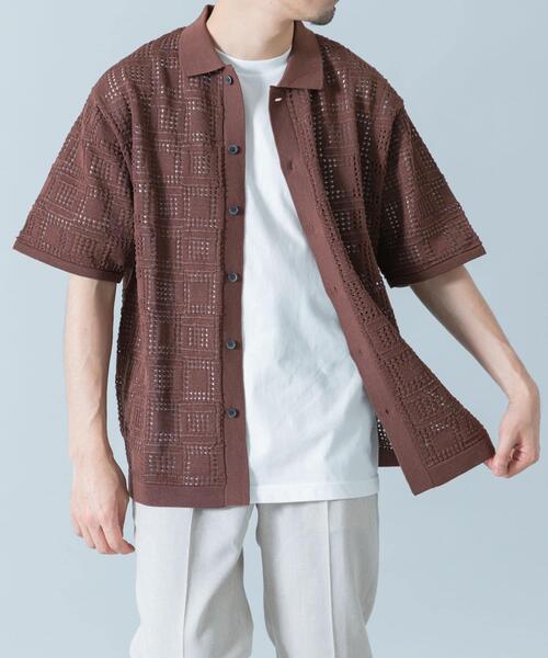 URBAN RESEARCH ROSSO MEN(アーバンリサーチロッソメン)の「『WEB限定』Laceリラックス半袖シャツ(シャツ/ブラウス・メンズ・ブラウン/ネイビー/ブラック・LARGE/MEDIUM)」の22枚目の写真
