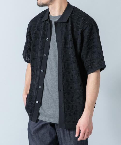 URBAN RESEARCH ROSSO MEN(アーバンリサーチロッソメン)の「『WEB限定』Laceリラックス半袖シャツ(シャツ/ブラウス・メンズ・ブラウン/ネイビー/ブラック・LARGE/MEDIUM)」の5枚目の写真