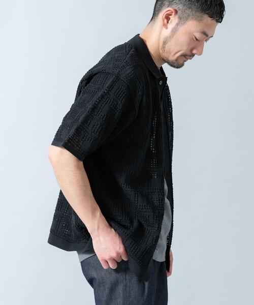 URBAN RESEARCH ROSSO MEN(アーバンリサーチロッソメン)の「『WEB限定』Laceリラックス半袖シャツ(シャツ/ブラウス・メンズ・ブラウン/ネイビー/ブラック・LARGE/MEDIUM)」の7枚目の写真