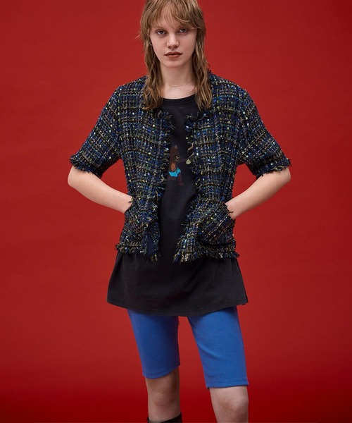 AKTE（アクテ）の「カットソーバイカーパンツ（その他パンツ・レディース・ブルー/ブラック・2/1）」の15枚目の写真