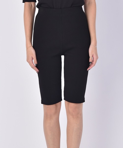 AKTE（アクテ）の「カットソーバイカーパンツ（その他パンツ・レディース・ブルー/ブラック・2/1）」の5枚目の写真