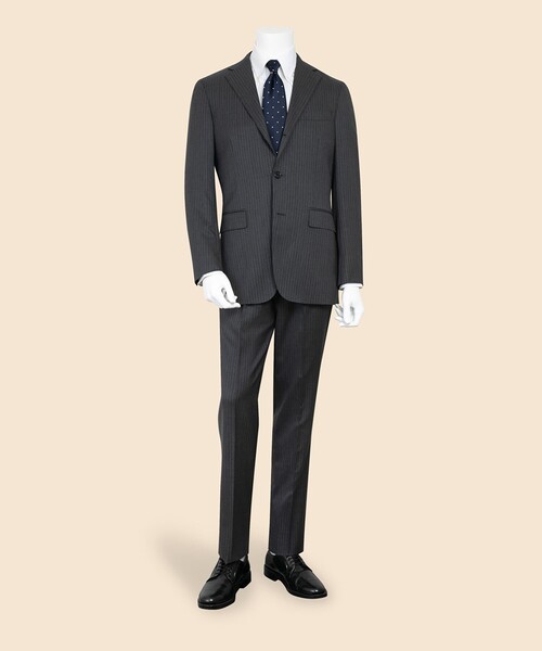 BROOKS BROTHERS(ブルックスブラザーズ)の「ミラクルクリンプウール シャドーストライプ 段返り3釦スーツ TOKYO model(セットアップ・メンズ・チャコール/ネイビー・40REG/42REG/44REG/37SHT/38SHT/40SHT/36SHT)」の3枚目の写真