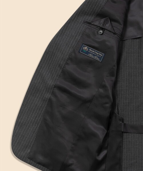 BROOKS BROTHERS(ブルックスブラザーズ)の「ミラクルクリンプウール シャドーストライプ 段返り3釦スーツ TOKYO model(セットアップ・メンズ・チャコール/ネイビー・40REG/42REG/44REG/37SHT/38SHT/40SHT/36SHT)」の7枚目の写真
