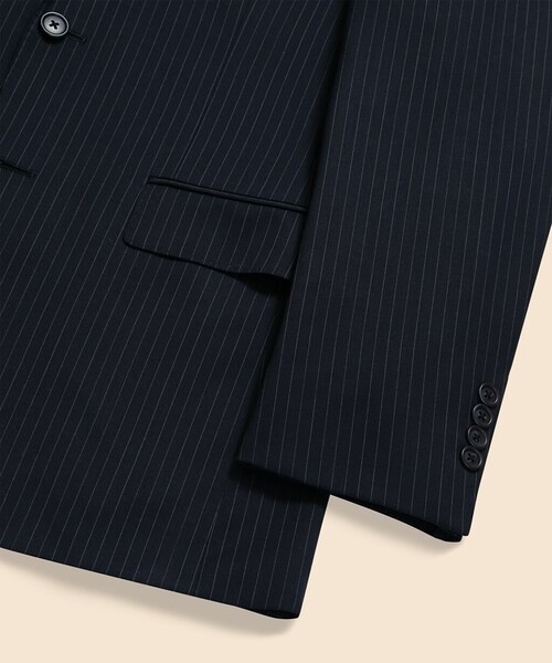 BROOKS BROTHERS(ブルックスブラザーズ)の「ミラクルクリンプウール シャドーストライプ 段返り3釦スーツ TOKYO model(セットアップ・メンズ・チャコール/ネイビー・40REG/42REG/44REG/37SHT/38SHT/40SHT/36SHT)」の19枚目の写真