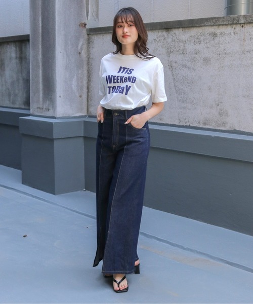 UNIT CHEST（ユニットチェスト）の「【UNIT CHESTコラボ】web限定 / It's weekend today Tシャツ WEB LIMITED IT'S WEEKEND TODAY T-SHIRT （Tシャツ/カットソー・レディース・ホワイト/ブラック・S/M/L）」の20枚目の写真