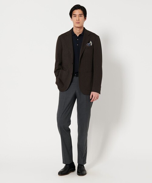 UNITED ARROWS（ユナイテッドアローズ）の「ウール ハイゲージ ニットポロシャツ（ポロシャツ・メンズ・ライトピンク/オフホワイト/モカ/ネイビー・XL/L/M/S）」の11枚目の写真