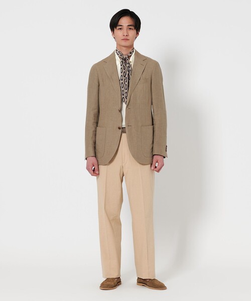 UNITED ARROWS（ユナイテッドアローズ）の「ウール ハイゲージ ニットポロシャツ（ポロシャツ・メンズ・ライトピンク/オフホワイト/モカ/ネイビー・XL/L/M/S）」の8枚目の写真