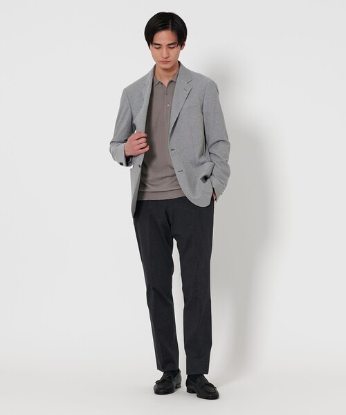 UNITED ARROWS（ユナイテッドアローズ）の「ウール ハイゲージ ニットポロシャツ（ポロシャツ・メンズ・ライトピンク/オフホワイト/モカ/ネイビー・XL/L/M/S）」の6枚目の写真