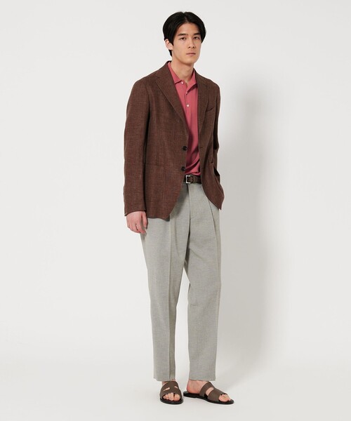 UNITED ARROWS（ユナイテッドアローズ）の「ウール ハイゲージ ニットポロシャツ（ポロシャツ・メンズ・ライトピンク/オフホワイト/モカ/ネイビー・XL/L/M/S）」の14枚目の写真