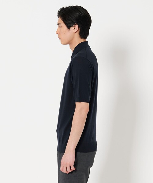 UNITED ARROWS（ユナイテッドアローズ）の「ウール ハイゲージ ニットポロシャツ（ポロシャツ・メンズ・ライトピンク/オフホワイト/モカ/ネイビー・XL/L/M/S）」の15枚目の写真