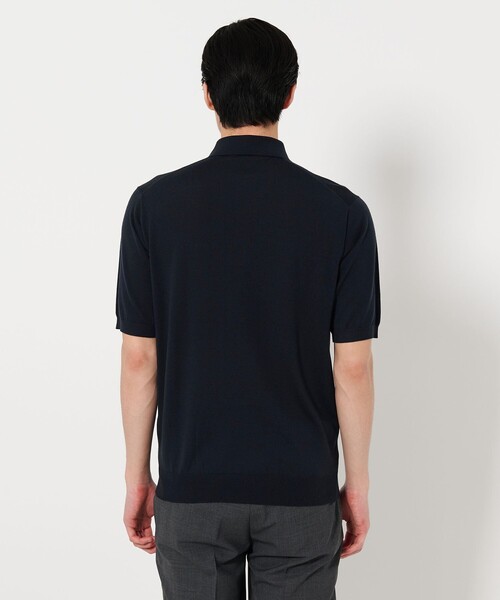 UNITED ARROWS（ユナイテッドアローズ）の「ウール ハイゲージ ニットポロシャツ（ポロシャツ・メンズ・ライトピンク/オフホワイト/モカ/ネイビー・XL/L/M/S）」の16枚目の写真