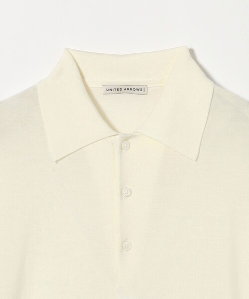 UNITED ARROWS（ユナイテッドアローズ）の「ウール ハイゲージ ニットポロシャツ（ポロシャツ・メンズ・ライトピンク/オフホワイト/モカ/ネイビー・XL/L/M/S）」の19枚目の写真